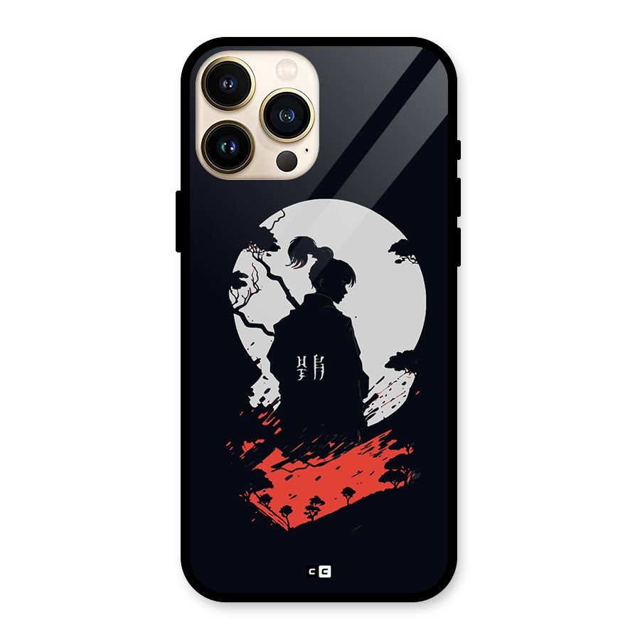 Japanese Warrior Glass Back Case for iPhone 13 Pro Max