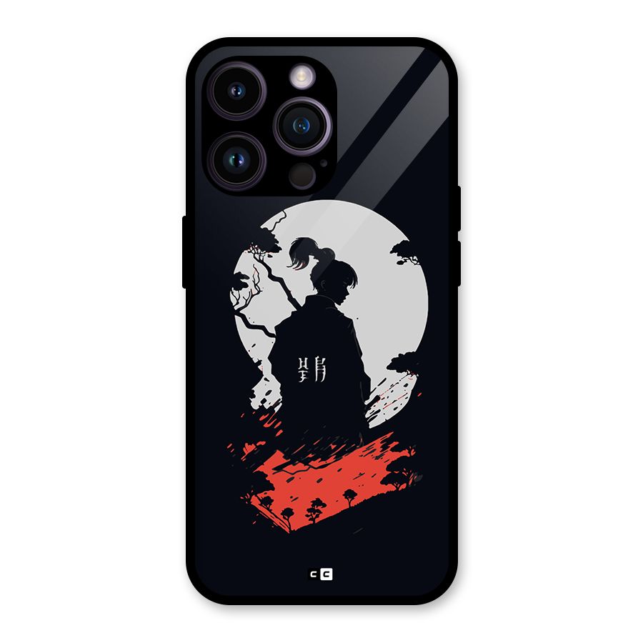Japanese Warrior Glass Back Case for iPhone 14 Pro Max