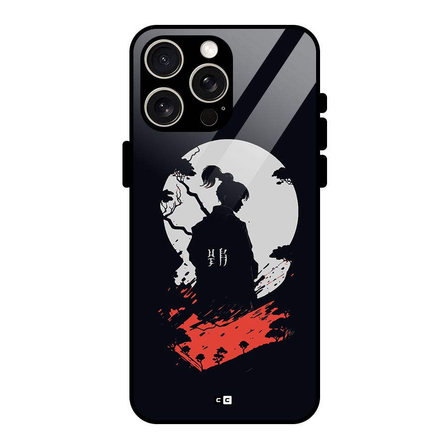 Japanese Warrior Glass Back Case for iPhone 15 Pro Max