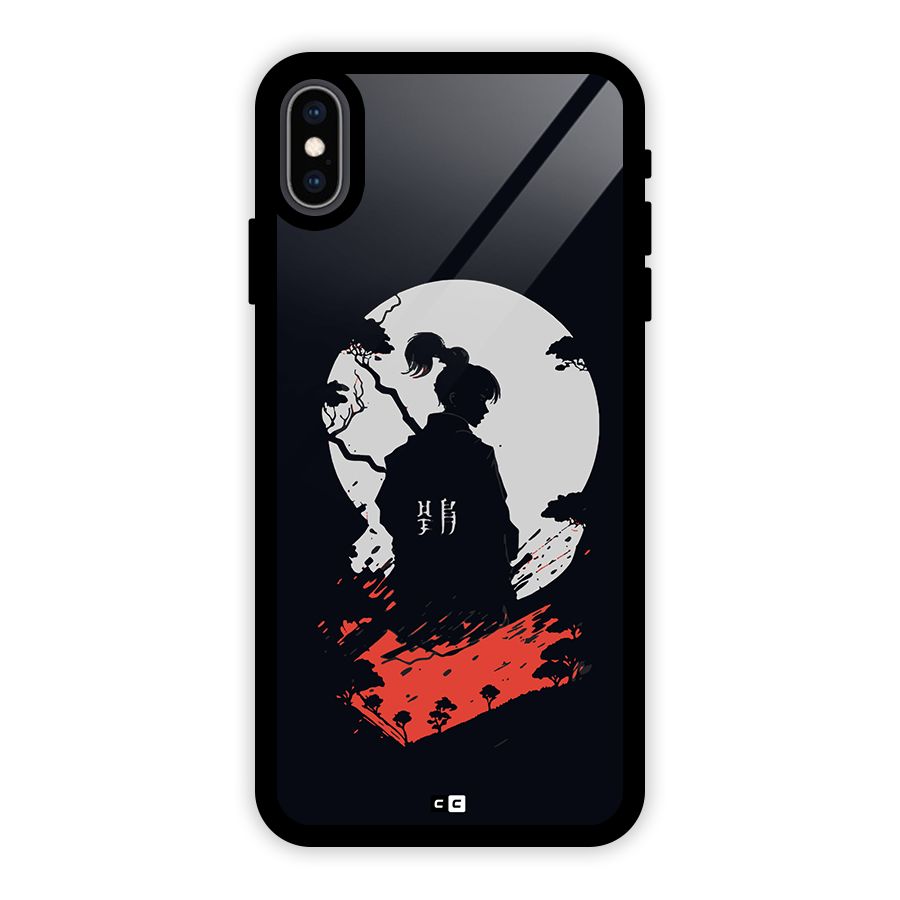 Japanese Warrior Glass Back Case for iPhone XS Max
