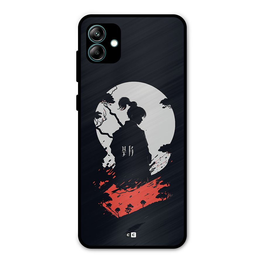 Japanese Warrior Metal Back Case for Galaxy A04