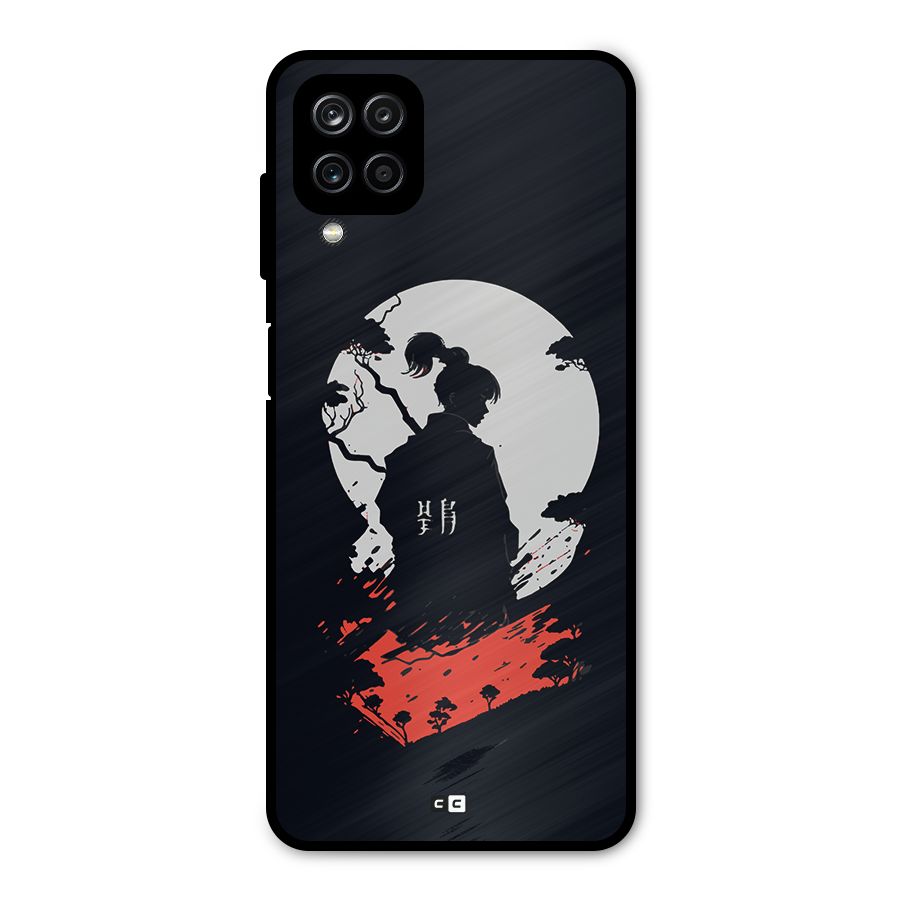 Japanese Warrior Metal Back Case for Galaxy A12