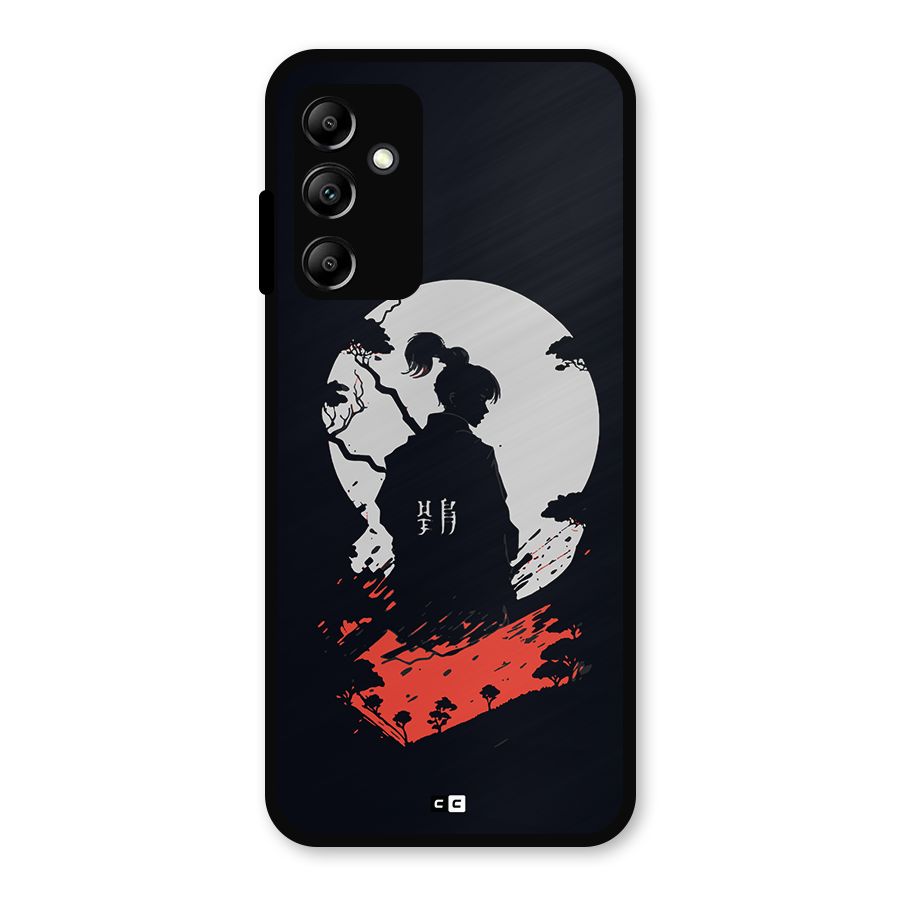 Japanese Warrior Metal Back Case for Galaxy A14 5G