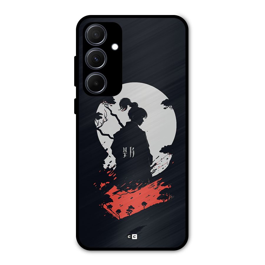 Japanese Warrior Metal Back Case for Galaxy A35