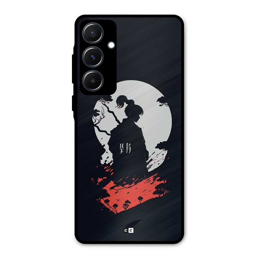 Japanese Warrior Metal Back Case for Galaxy A55