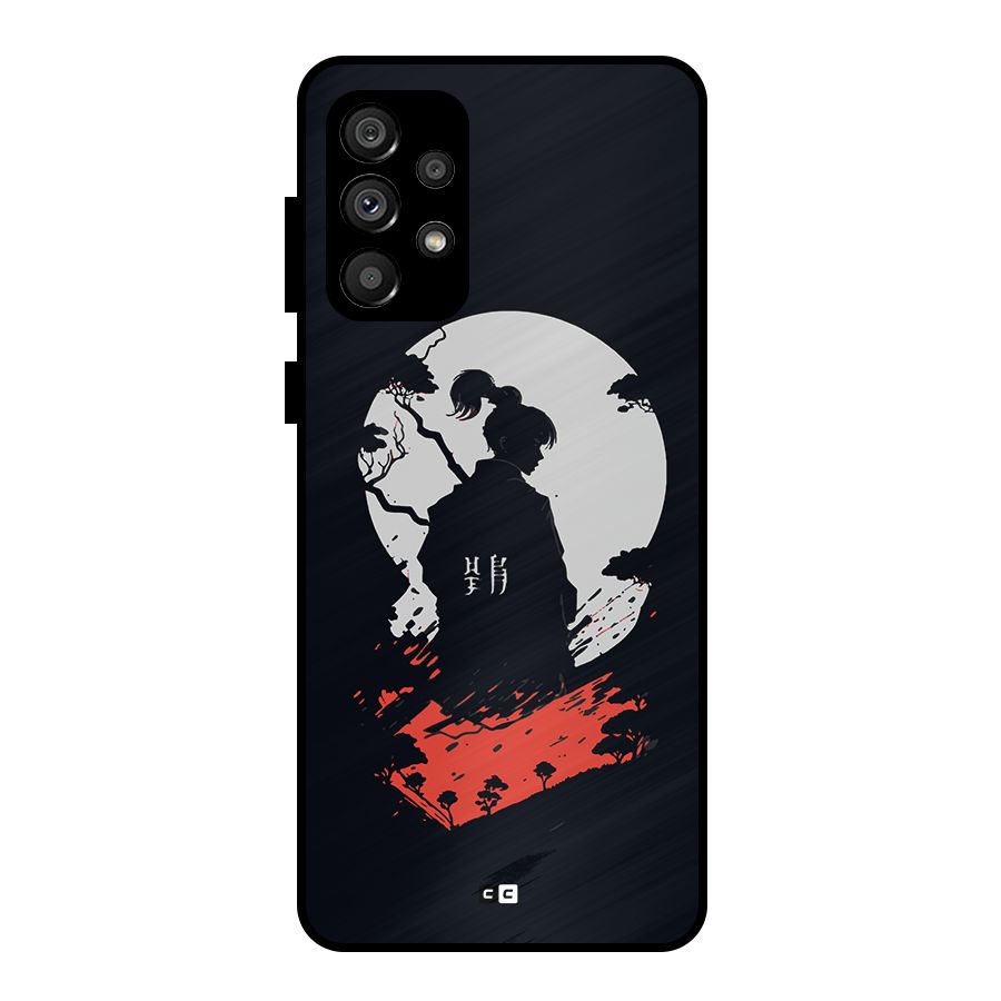 Japanese Warrior Metal Back Case for Galaxy A73 5G