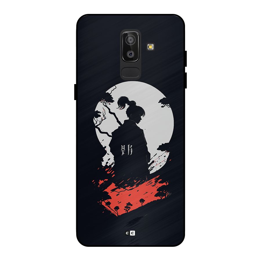 Japanese Warrior Metal Back Case for Galaxy J8