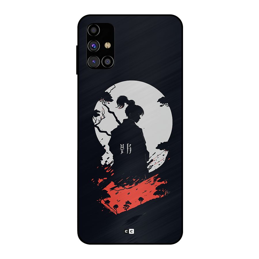 Japanese Warrior Metal Back Case for Galaxy M31s