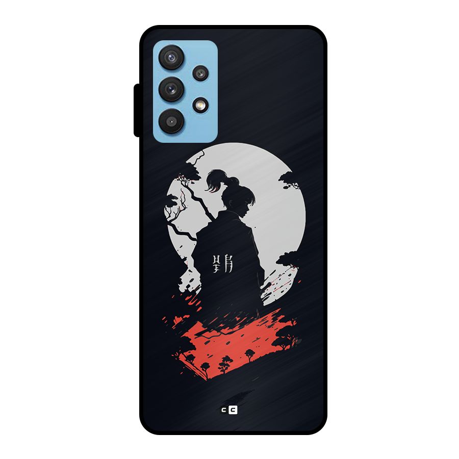 Japanese Warrior Metal Back Case for Galaxy M32 5G