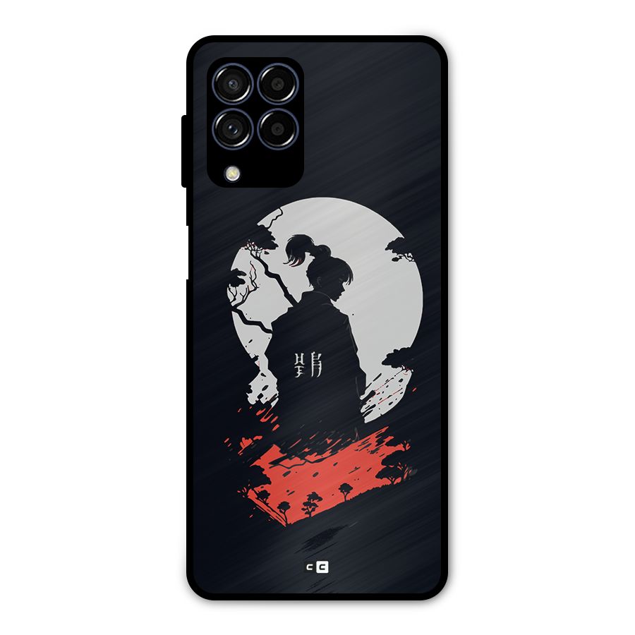 Japanese Warrior Metal Back Case for Galaxy M53 5G