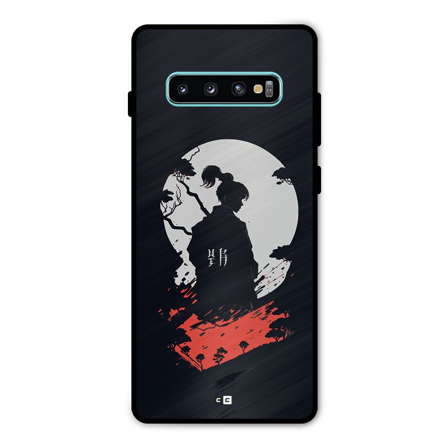 Japanese Warrior Metal Back Case for Galaxy S10 Plus