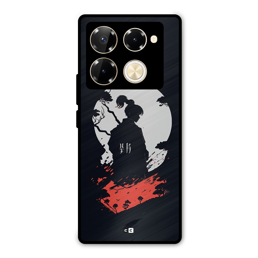 Japanese Warrior Metal Back Case for Infinix Note 40 Pro