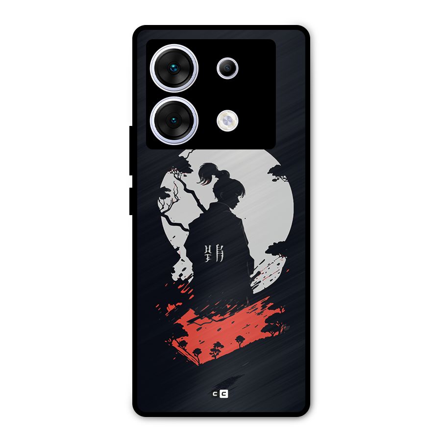 Japanese Warrior Metal Back Case for Infinix Zero 30 5G