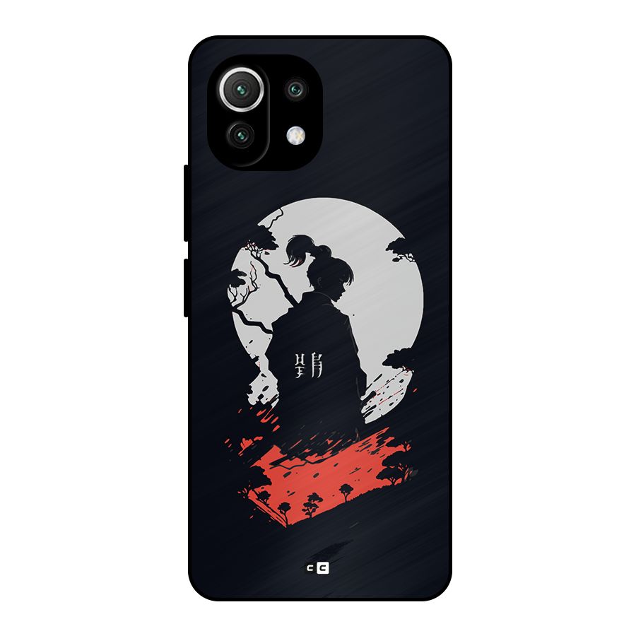 Japanese Warrior Metal Back Case for Mi 11 Lite