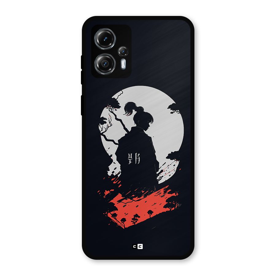 Japanese Warrior Metal Back Case for Moto G13
