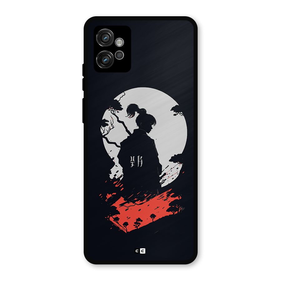 Japanese Warrior Metal Back Case for Moto G32
