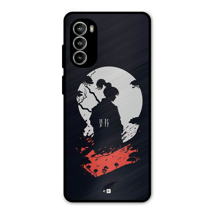 Japanese Warrior Metal Back Case for Moto G52