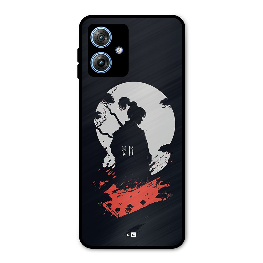 Japanese Warrior Metal Back Case for Moto G54
