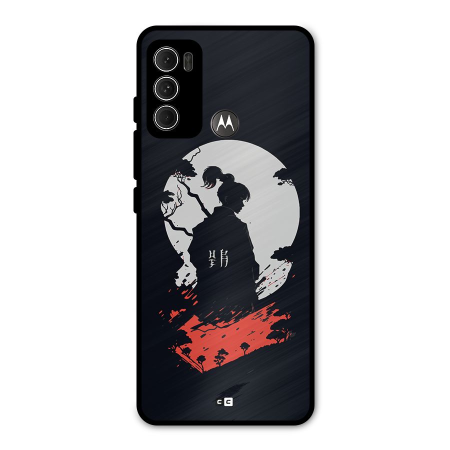 Japanese Warrior Metal Back Case for Moto G60