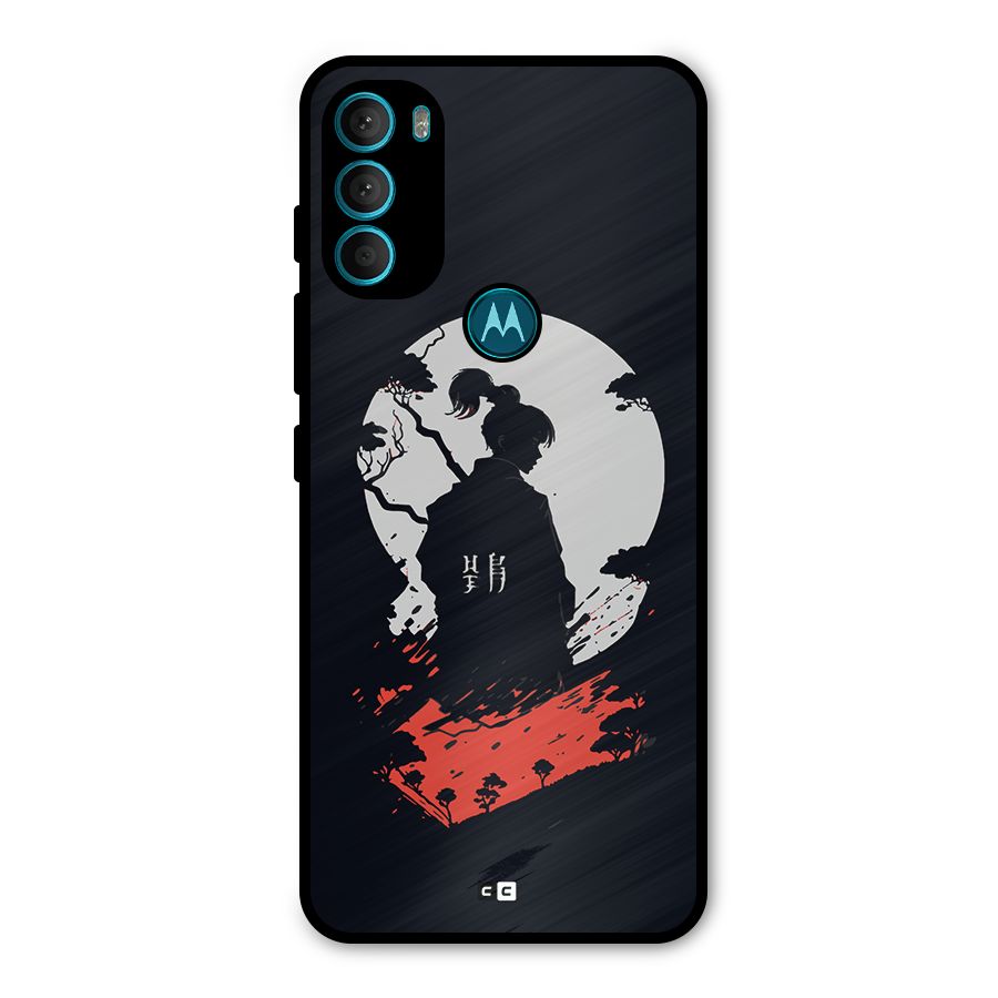 Japanese Warrior Metal Back Case for Moto G71 5G