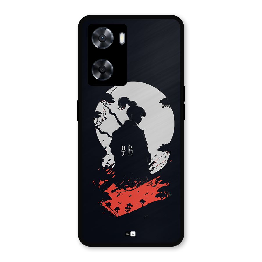 Japanese Warrior Metal Back Case for Oppo A57 2022