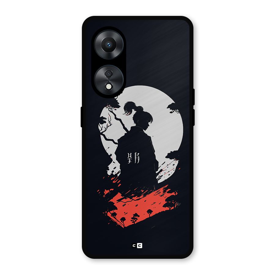 Japanese Warrior Metal Back Case for Oppo A78