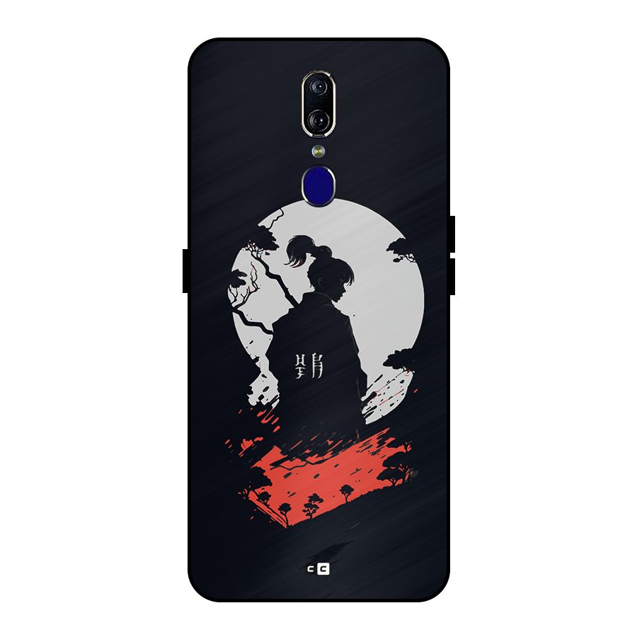 Japanese Warrior Metal Back Case for Oppo F11