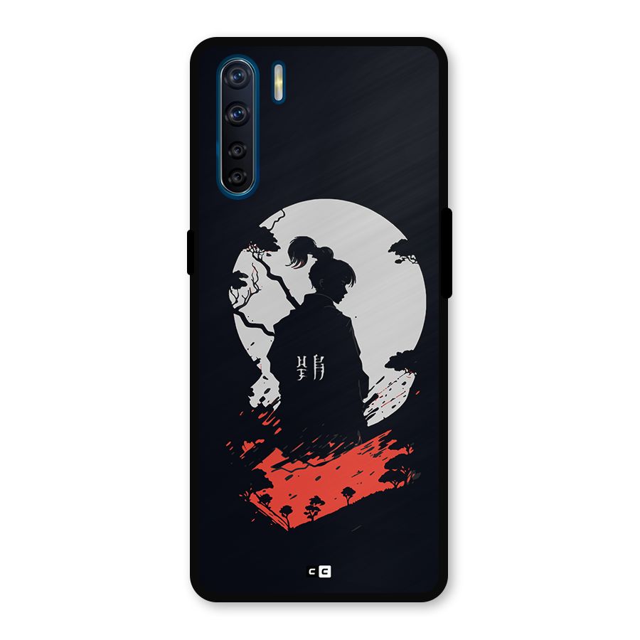 Japanese Warrior Metal Back Case for Oppo F15