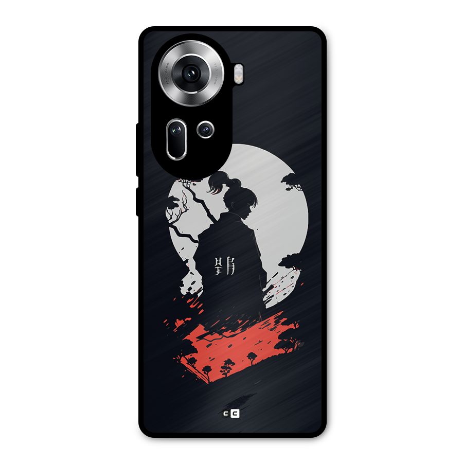 Japanese Warrior Metal Back Case for Oppo Reno11 5G