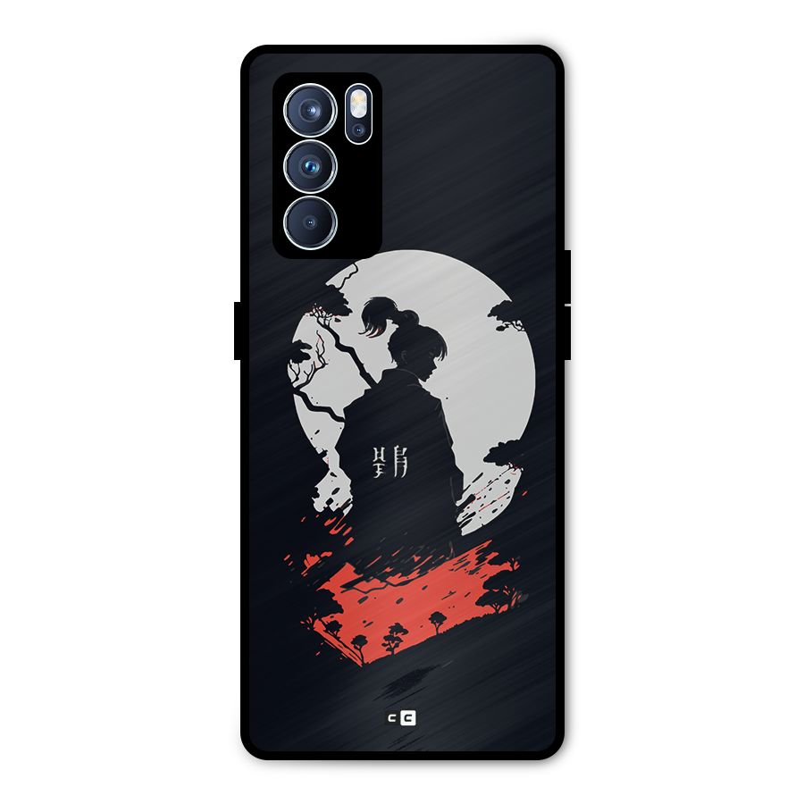 Japanese Warrior Metal Back Case for Oppo Reno6 Pro 5G