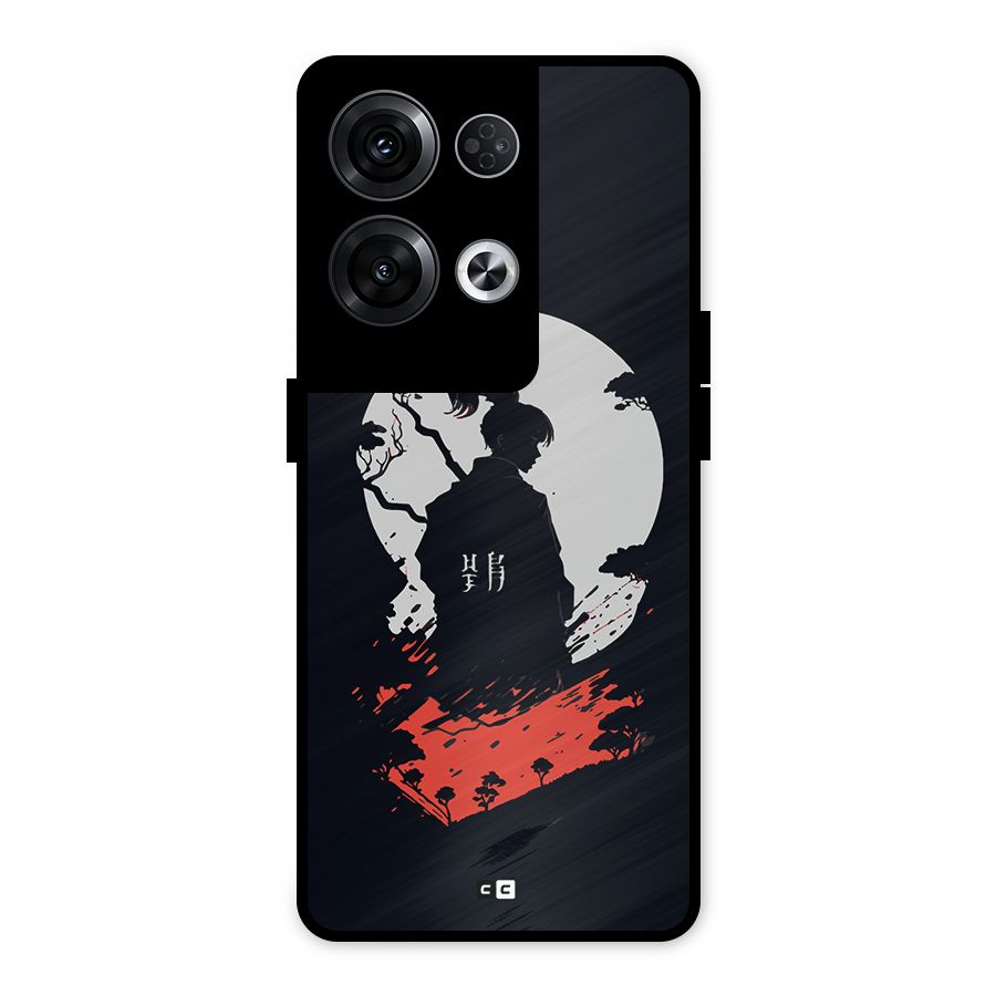 Japanese Warrior Metal Back Case for Oppo Reno8 Pro 5G