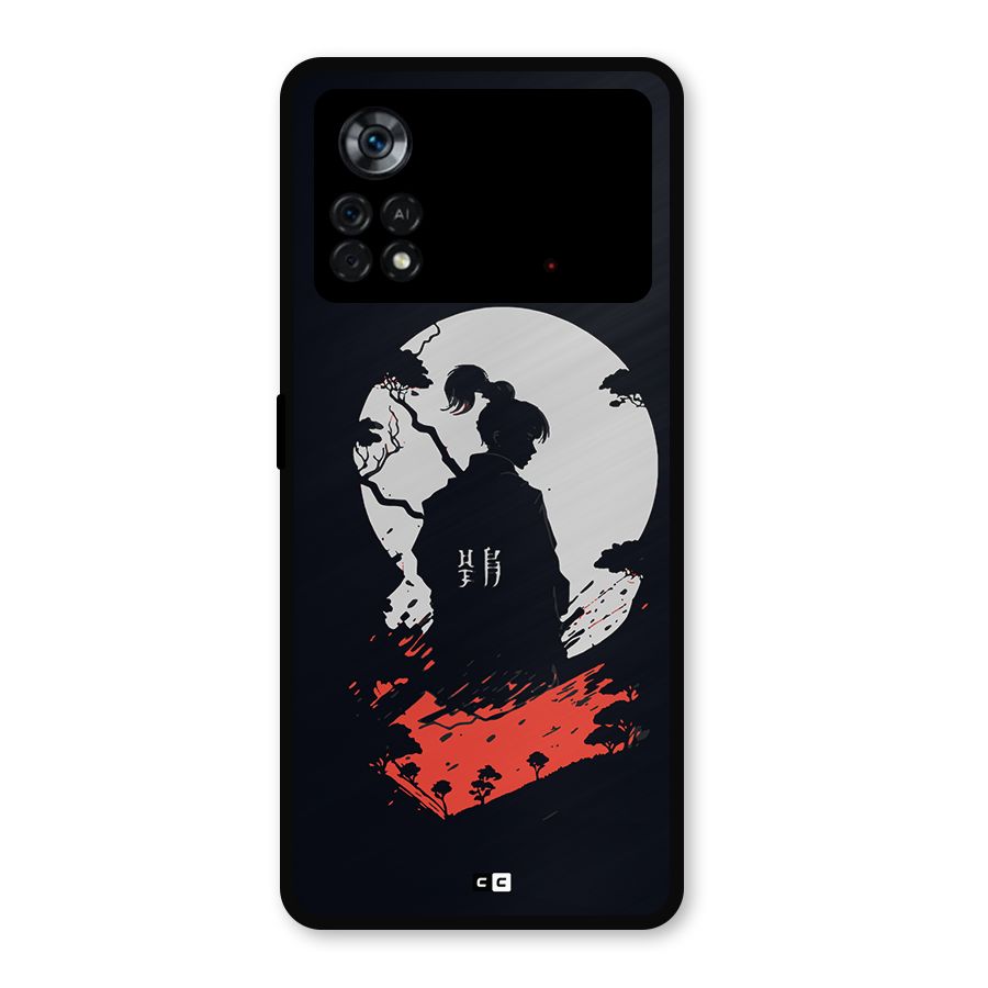 Japanese Warrior Metal Back Case for Poco X4 Pro 5G