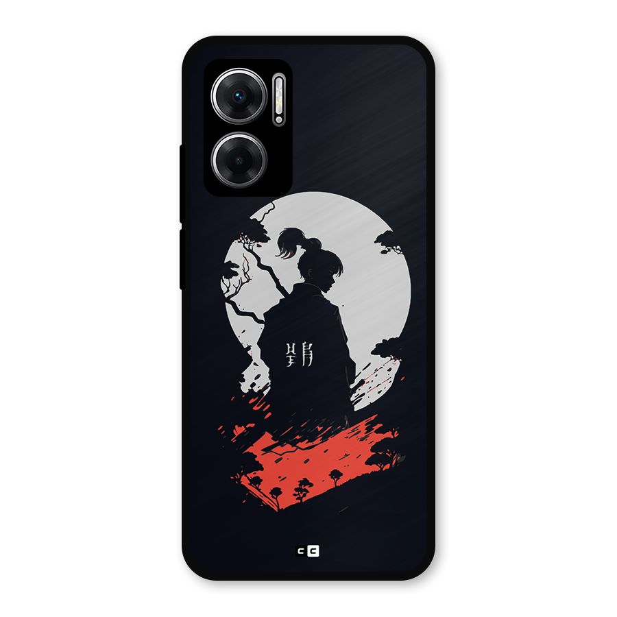 Japanese Warrior Metal Back Case for Redmi 11 Prime 5G