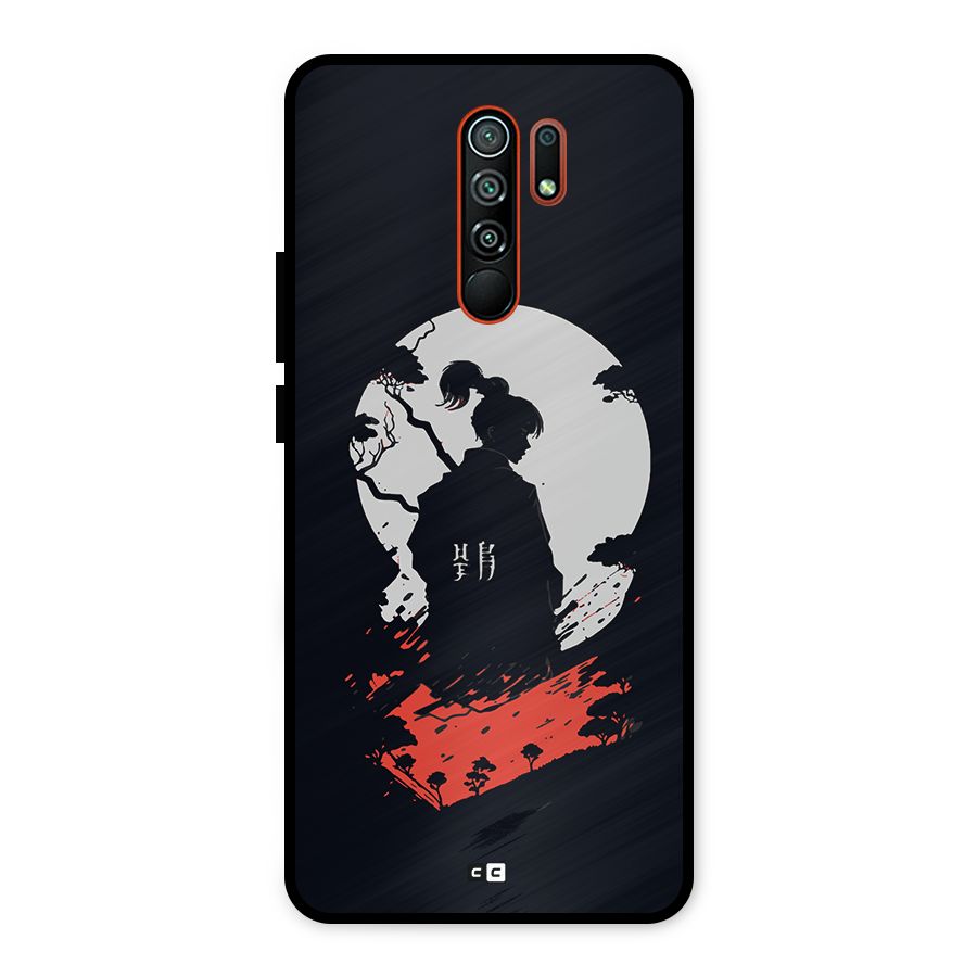 Japanese Warrior Metal Back Case for Redmi 9 Prime