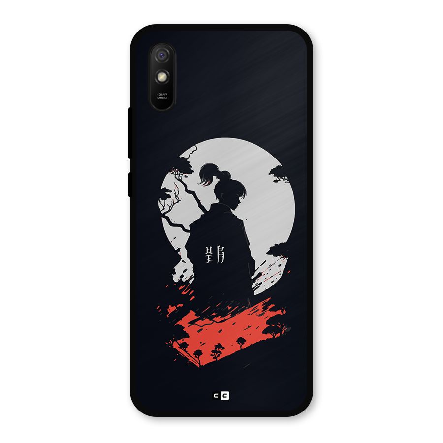 Japanese Warrior Metal Back Case for Redmi 9a