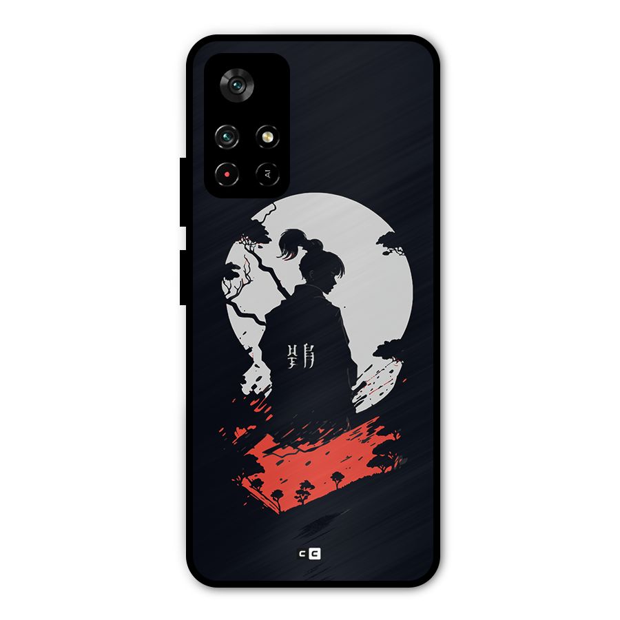 Japanese Warrior Metal Back Case for Redmi Note 11T 5G