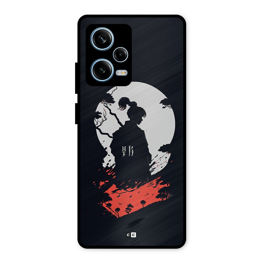 Japanese Warrior Metal Back Case for Redmi Note 12 Pro