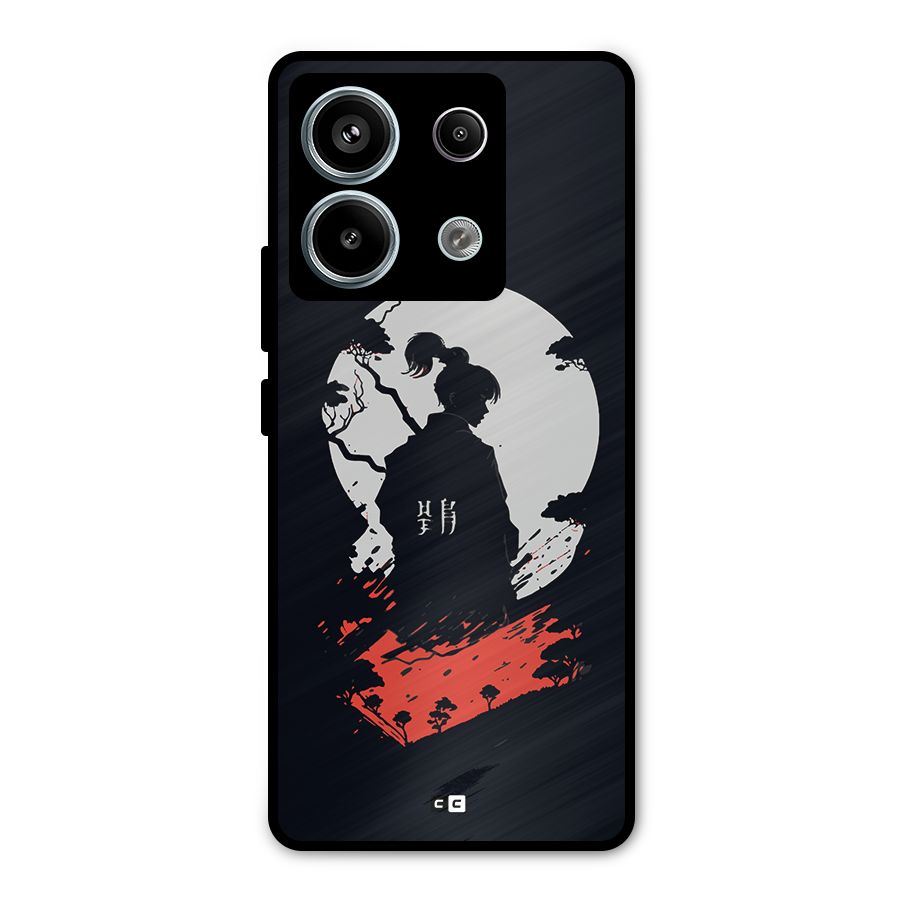 Japanese Warrior Metal Back Case for Redmi Note 13 Pro 5G