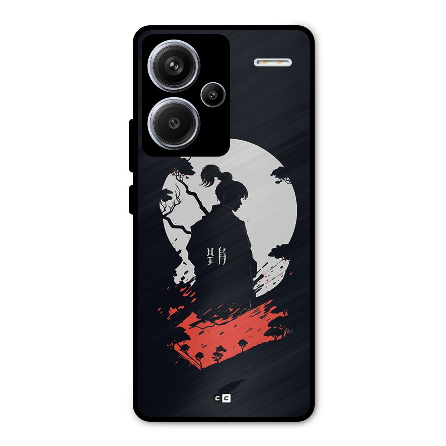 Japanese Warrior Metal Back Case for Redmi Note 13 Pro Plus