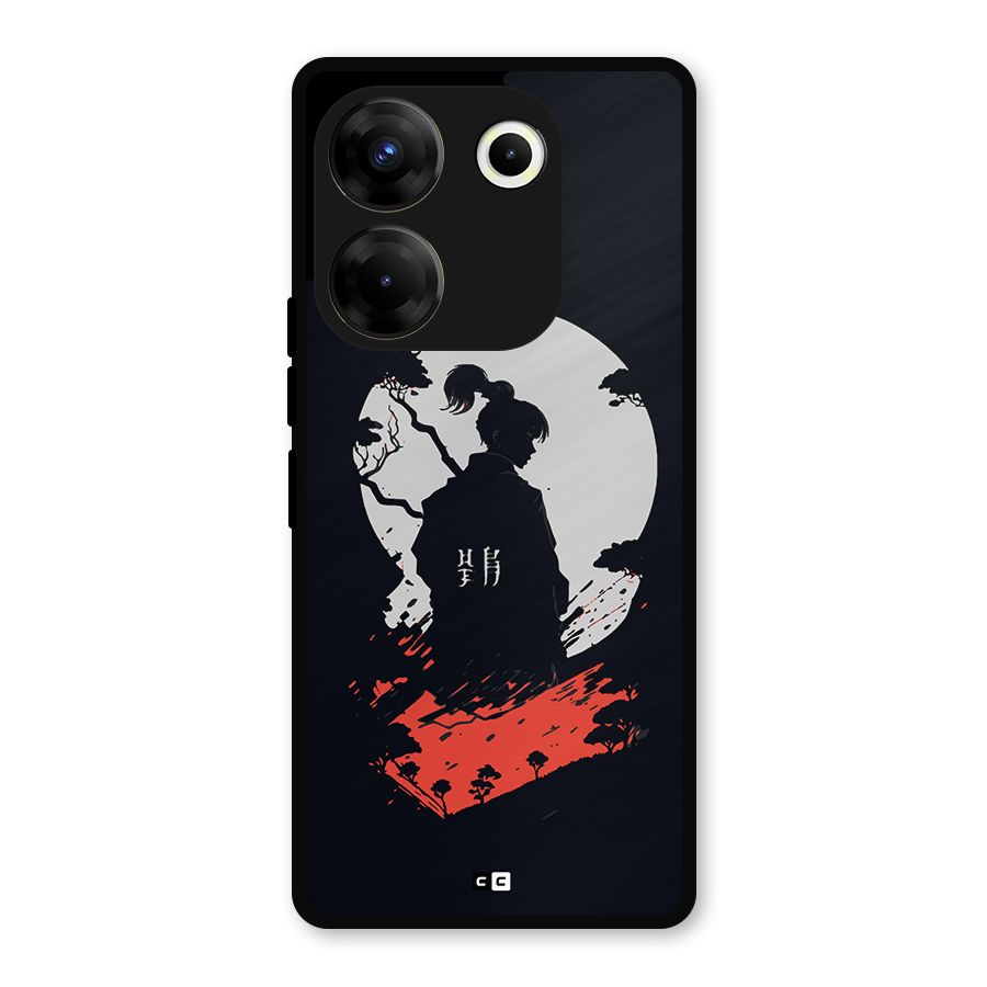 Japanese Warrior Metal Back Case for Tecno Camon 20 Pro