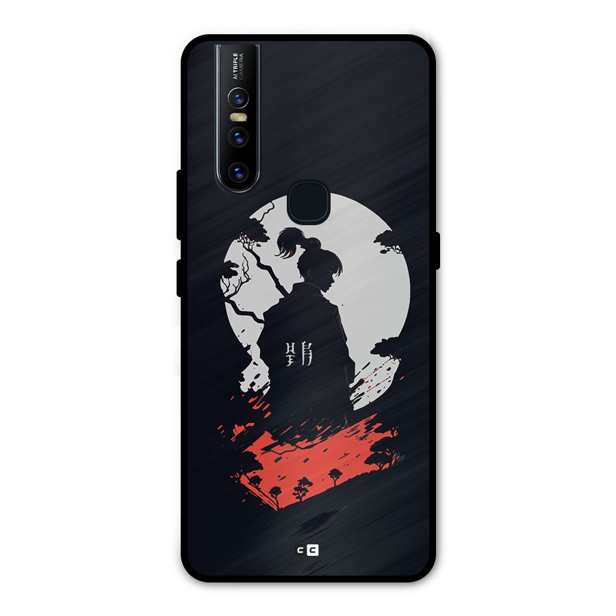Japanese Warrior Metal Back Case for Vivo V15