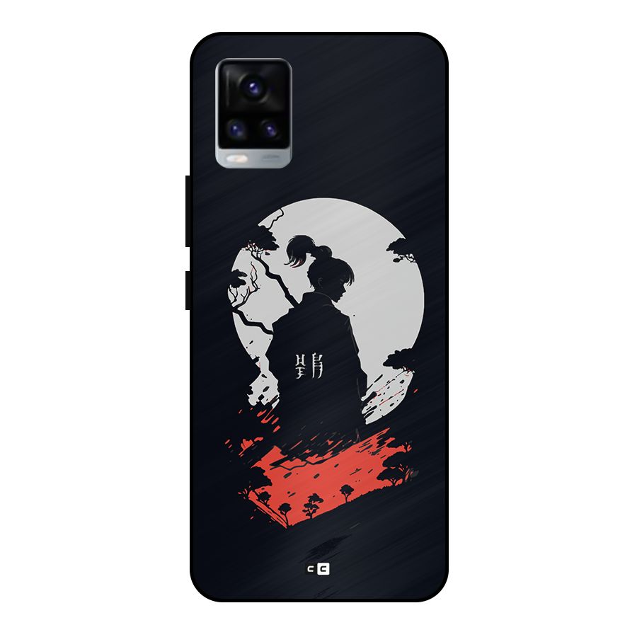 Japanese Warrior Metal Back Case for Vivo V20