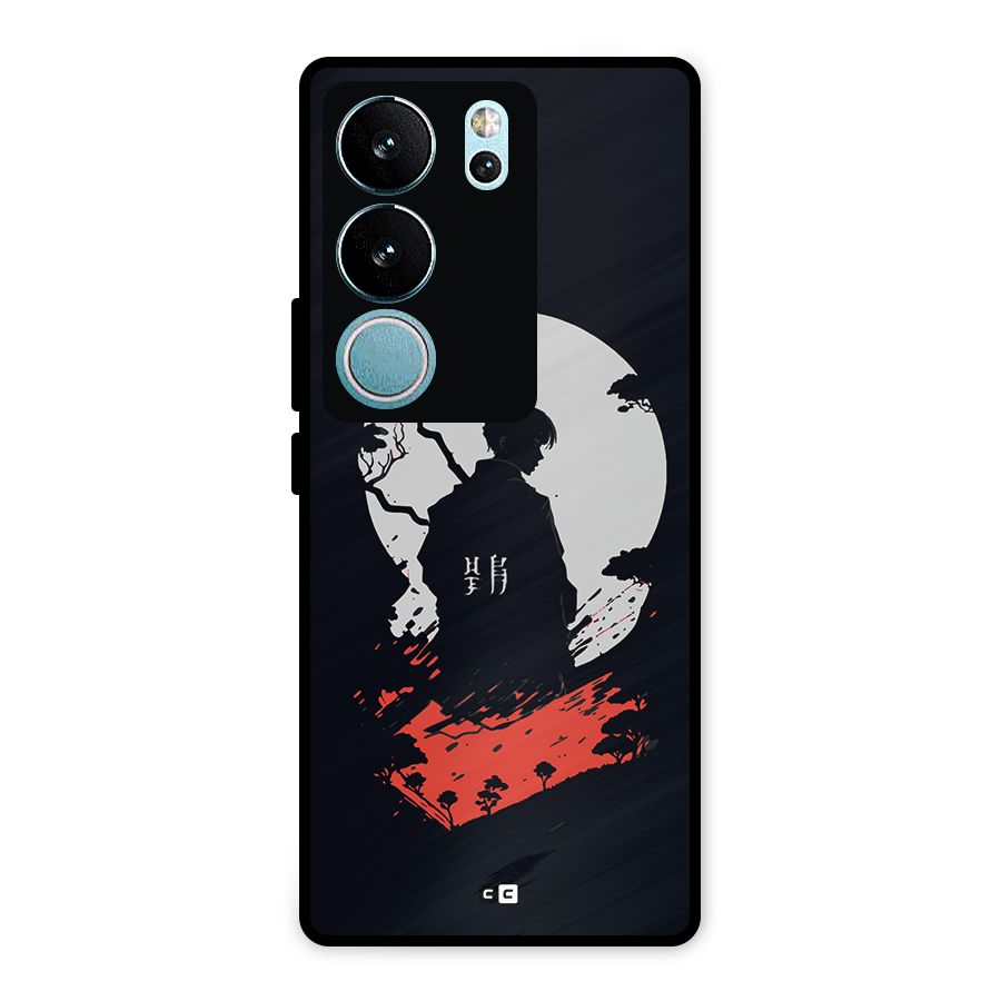 Japanese Warrior Metal Back Case for Vivo V29