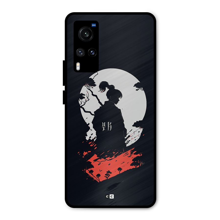 Japanese Warrior Metal Back Case for Vivo X60