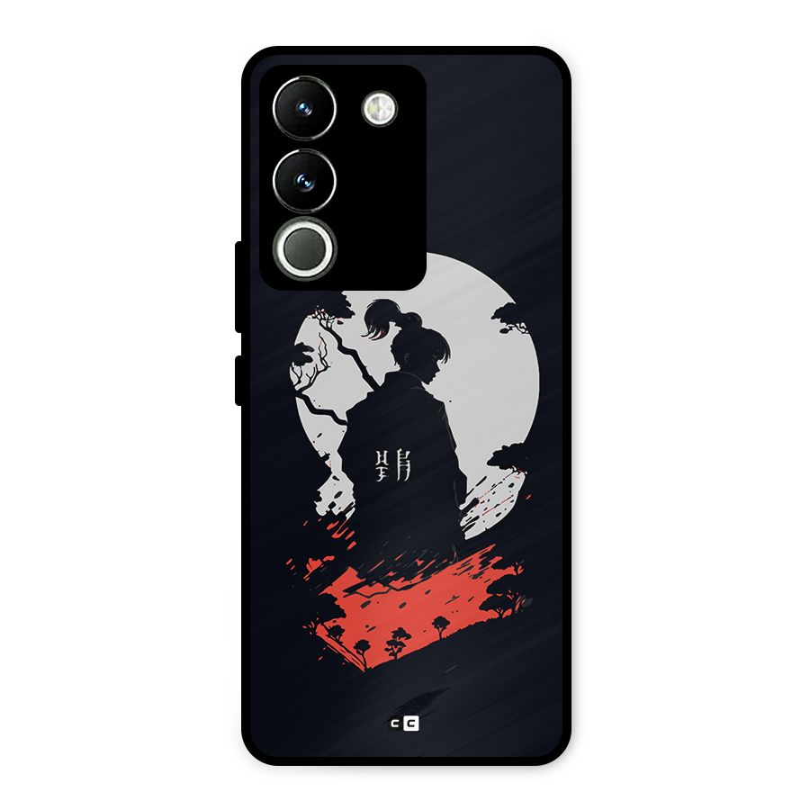 Japanese Warrior Metal Back Case for Vivo Y200
