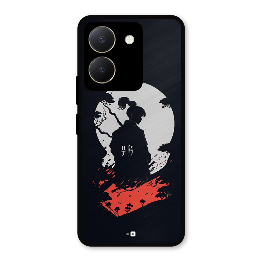 Japanese Warrior Metal Back Case for Vivo Y36