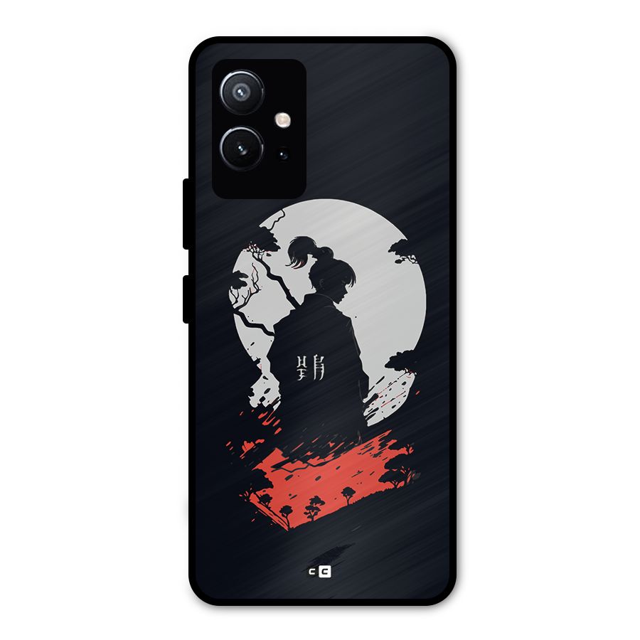 Japanese Warrior Metal Back Case for Vivo Y75 5G