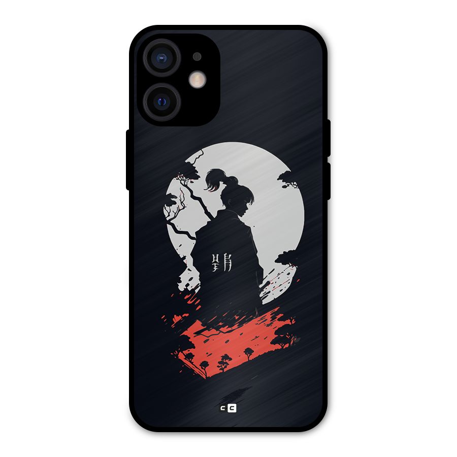 Japanese Warrior Metal Back Case for iPhone 12 Mini