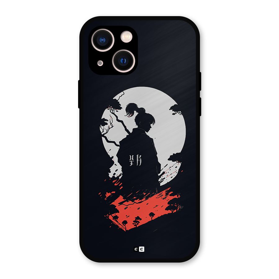 Japanese Warrior Metal Back Case for iPhone 13