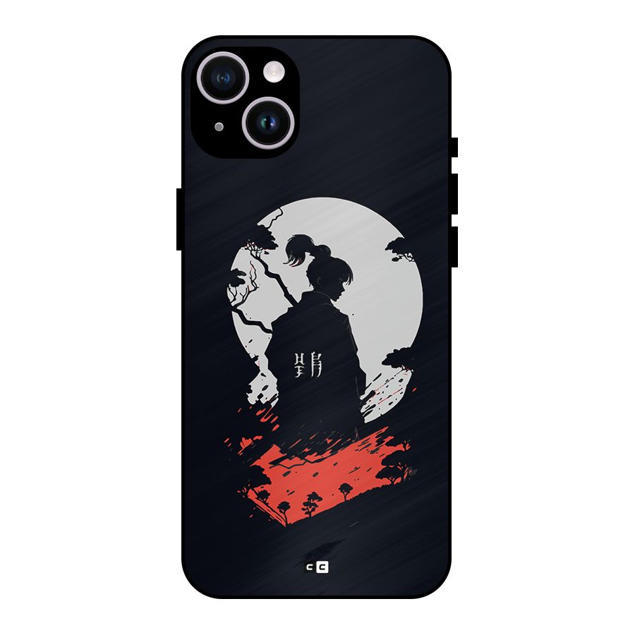 Japanese Warrior Metal Back Case for iPhone 14 Plus